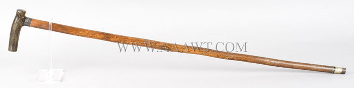 Antique Walking Stick, Civil War Veteran, Massachusetts, 19th Century, facing right view